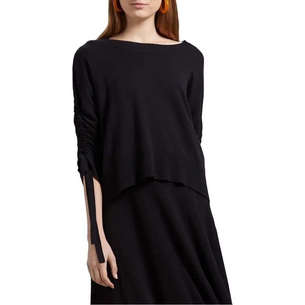 MICHAEL STARS • Cecily Ruched Sleeve Pullover